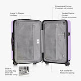 Traveler's Choice Markham Hardside Expandable Luggage with Double Spinner Wheels, Carry - On 21 - Inch Suitcase, TSA Lock, 21 - Inch, Purple