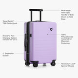 Traveler's Choice Markham Hardside Expandable Luggage with Double Spinner Wheels, Carry - On 21 - Inch Suitcase, TSA Lock, 21 - Inch, Purple