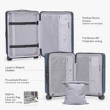 Traveler's Choice Markham Hardside Expandable Luggage with Hinomoto Spinner Wheels, 26 - Inch Medium, Navy