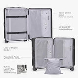 Traveler's Choice Markham Hardside Expandable Luggage with Hinomoto Spinner Wheels, 30-Inch Large, Black