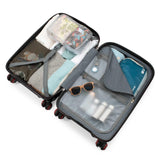 Traveler's Choice Maxporter II Polycarbonate Hardside Trunk with Spinner Wheels, Black, 22 - Inch Carry - on Luggage