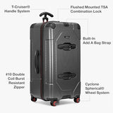 Traveler's Choice Maxporter II Polycarbonate Hardside Trunk with Spinner Wheels, Gray, 31 - Inch Large Trunk