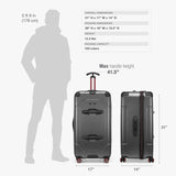 Traveler's Choice Maxporter II Polycarbonate Hardside Trunk with Spinner Wheels, Gray, 31 - Inch Large Trunk