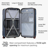 Traveler's Choice Maxporter II Polycarbonate Hardside Trunk with Spinner Wheels, Navy, 31 - Inch Trunk