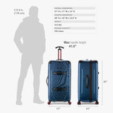 Traveler's Choice Maxporter II Polycarbonate Hardside Trunk with Spinner Wheels, Navy, 31 - Inch Trunk