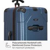 Traveler's Choice Maxporter II Polycarbonate Hardside Trunk with Spinner Wheels, Navy, 31 - Inch Trunk