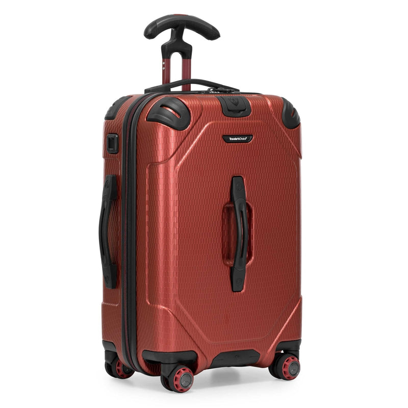 Traveler's Choice Maxporter II Polycarbonate Hardside Trunk with Spinner Wheels, Red, 22 - Inch Carry - on Luggage