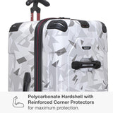 Traveler's Choice Maxporter II Polycarbonate Hardside Trunk with Spinner Wheels, White Camo, 31 - Inch Large Trunk