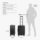 Traveler's Choice Mykel Dual Opening Polycarbonate Hardside Suitcase with Sleeve and Ergonomic Handle