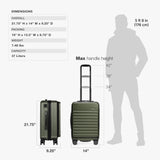 Traveler's Choice Mykel Dual Opening Polycarbonate Hardside Suitcase with Sleeve and Ergonomic Handle