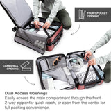 Traveler's Choice Mykel Dual Opening Polycarbonate Hardside Suitcase with Sleeve and Ergonomic Handle