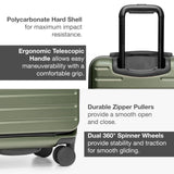 Traveler's Choice Mykel Dual Opening Polycarbonate Hardside Suitcase with Sleeve and Ergonomic Handle