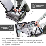 Traveler's Choice Mykel Dual Opening Polycarbonate Hardside Suitcase with Sleeve and Ergonomic Handle