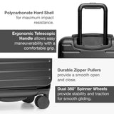 Traveler's Choice Mykel Dual Opening Polycarbonate Hardside Suitcase with Sleeve and Ergonomic Handle
