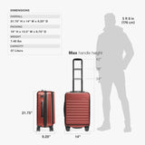 Traveler's Choice Mykel Dual Opening Polycarbonate Hardside Suitcase with Sleeve and Ergonomic Handle