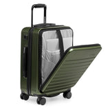 Traveler's Choice Mykel Dual Opening Polycarbonate Hardside Suitcase with Sleeve and Ergonomic Handle
