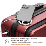 Traveler's Choice Mykel Dual Opening Polycarbonate Hardside Suitcase with Sleeve and Ergonomic Handle