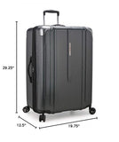 Traveler's Choice New London II Hardside Expandable Spinner Luggage, Gray, Checked - Large 29 - Inch