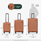 Traveler's Choice Novia Top Opening Expandable Polycarbonate Luggage with Spinner Wheels, Autumn Leaves, 30 - Inch Large