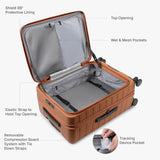 Traveler's Choice Novia Top Opening Expandable Polycarbonate Luggage with Spinner Wheels, Autumn Leaves, 30 - Inch Large