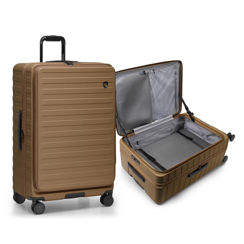 Traveler's Choice Novia Top Opening Expandable Polycarbonate Luggage with Spinner Wheels, Autumn Leaves, 30 - Inch Large