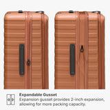 Traveler's Choice Novia Top Opening Expandable Polycarbonate Luggage with Spinner Wheels, Autumn Leaves, 30 - Inch Large