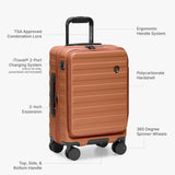 Traveler's Choice Novia Top Opening Expandable Polycarbonate Luggage with Spinner Wheels, Autumn Leaves, 30 - Inch Large