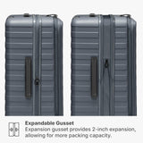 Traveler's Choice Novia Top Opening Expandable Polycarbonate Luggage with Spinner Wheels, Slate Blue, 30 - Inch Large