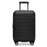 Traveler's Choice Pagosa Hardshell Expandable Luggage with Spinner Wheels, Black, 2 - Piece Set (22/26)
