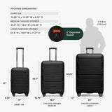 Traveler's Choice Pagosa Hardshell Expandable Luggage with Spinner Wheels, Black, 2 - Piece Set (22/26)