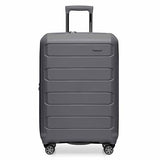 Traveler's Choice Pagosa Hardshell Expandable Luggage with Spinner Wheels, Gray, 3 - Piece Set (22/26/30)