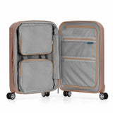 Traveler's Choice Pagosa Hardshell Expandable Luggage with Spinner Wheels, Latte Beige, 22 - Inch Carry - on