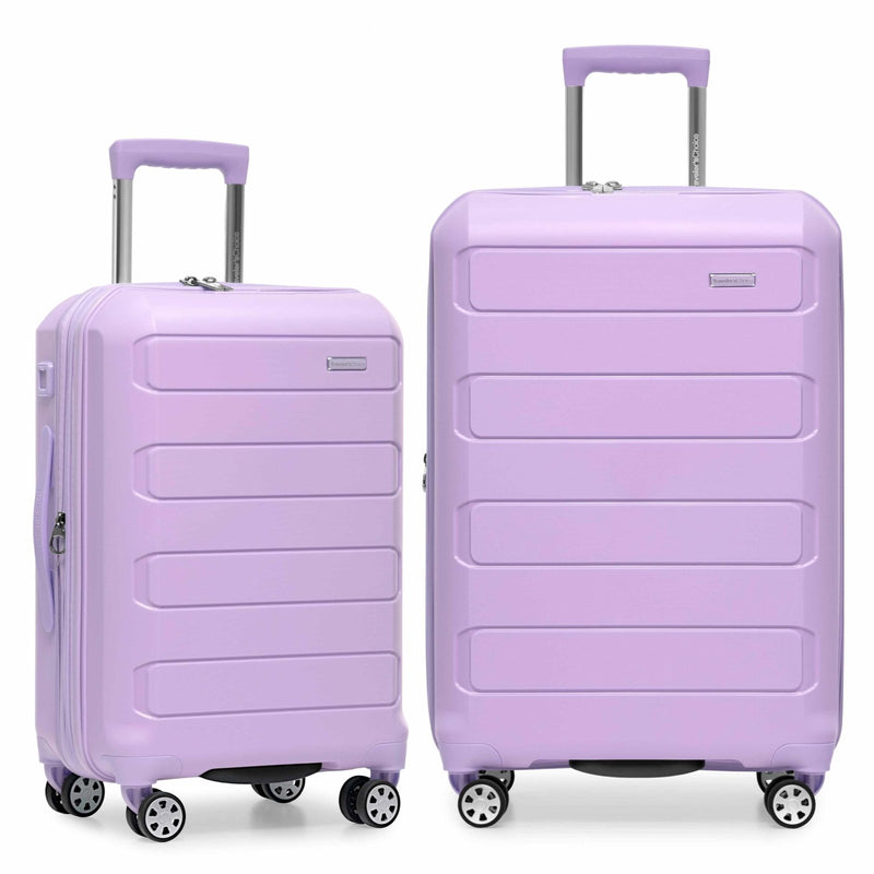 Traveler's Choice Pagosa Hardshell Expandable Luggage with Spinner Wheels, Lavender, 2 - Piece Set (22/26)