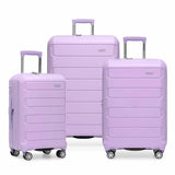 Traveler's Choice Pagosa Hardshell Expandable Luggage with Spinner Wheels, Lavender, 3 - Piece Set (22/26/30)