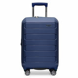 Traveler's Choice Pagosa Hardshell Expandable Luggage with Spinner Wheels, Navy, 22 - Inch Carry - on