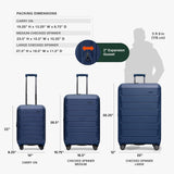Traveler's Choice Pagosa Hardshell Expandable Luggage with Spinner Wheels, Navy, 30 - Inch Large