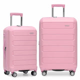 Traveler's Choice Pagosa Hardshell Expandable Luggage with Spinner Wheels, Pink, 2 - Piece Set (22/26)