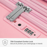 Traveler's Choice Pagosa Hardshell Expandable Luggage with Spinner Wheels, Pink, 22 - Inch Carry - on