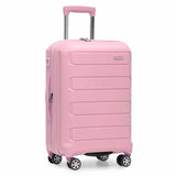 Traveler's Choice Pagosa Hardshell Expandable Luggage with Spinner Wheels, Pink, 22-Inch Carry-on