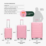 Traveler's Choice Pagosa Hardshell Expandable Luggage with Spinner Wheels, Pink, 22 - Inch Carry - on