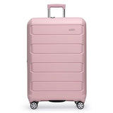 Traveler's Choice Pagosa Hardshell Expandable Luggage with Spinner Wheels, Pink, 26 - Inch Medium