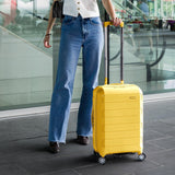 Traveler's Choice Pagosa Hardshell Expandable Luggage with Spinner Wheels, Yellow, 26 - Inch Medium