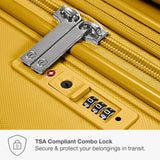 Traveler's Choice Pagosa Hardshell Expandable Luggage with Spinner Wheels, Yellow, 26 - Inch Medium