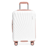 Traveler's Choice Phenom Hardside Spinner Luggage Set, TSA Lock, White/Pink, 3 - Piece Set (21/25/29)