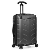 Traveler's Choice Silverwood II 21" 100% Polycarbonate Expandable Carry - On Spinner Luggage with USB Port, Gray