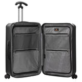Traveler's Choice Silverwood Polycarbonate Hardside Expandable Spinner Luggage, Brushed Metal, Checked - Medium 26 - Inch