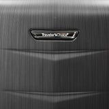 Traveler's Choice Silverwood Polycarbonate Hardside Expandable Spinner Luggage, Brushed Metal, Checked - Medium 26 - Inch