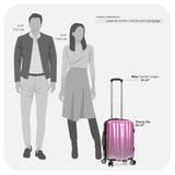 Traveler's Choice Women's Ruma II Expandable Luggage with Spinner Wheels, Ombre Pink, 21" Carry - on