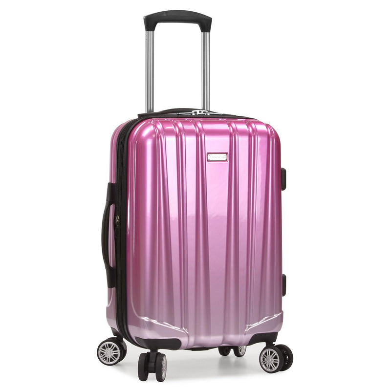 Traveler's Choice Women's Ruma II Expandable Luggage with Spinner Wheels, Ombre Pink, 21" Carry - on