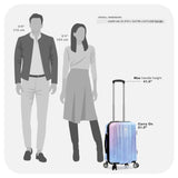 Traveler's Choice Women's Ruma II Expandable Luggage with Spinner Wheels, Twinkle Lilac, 21" Carry - on